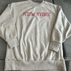 Zara NY USA grey sweatshirt small